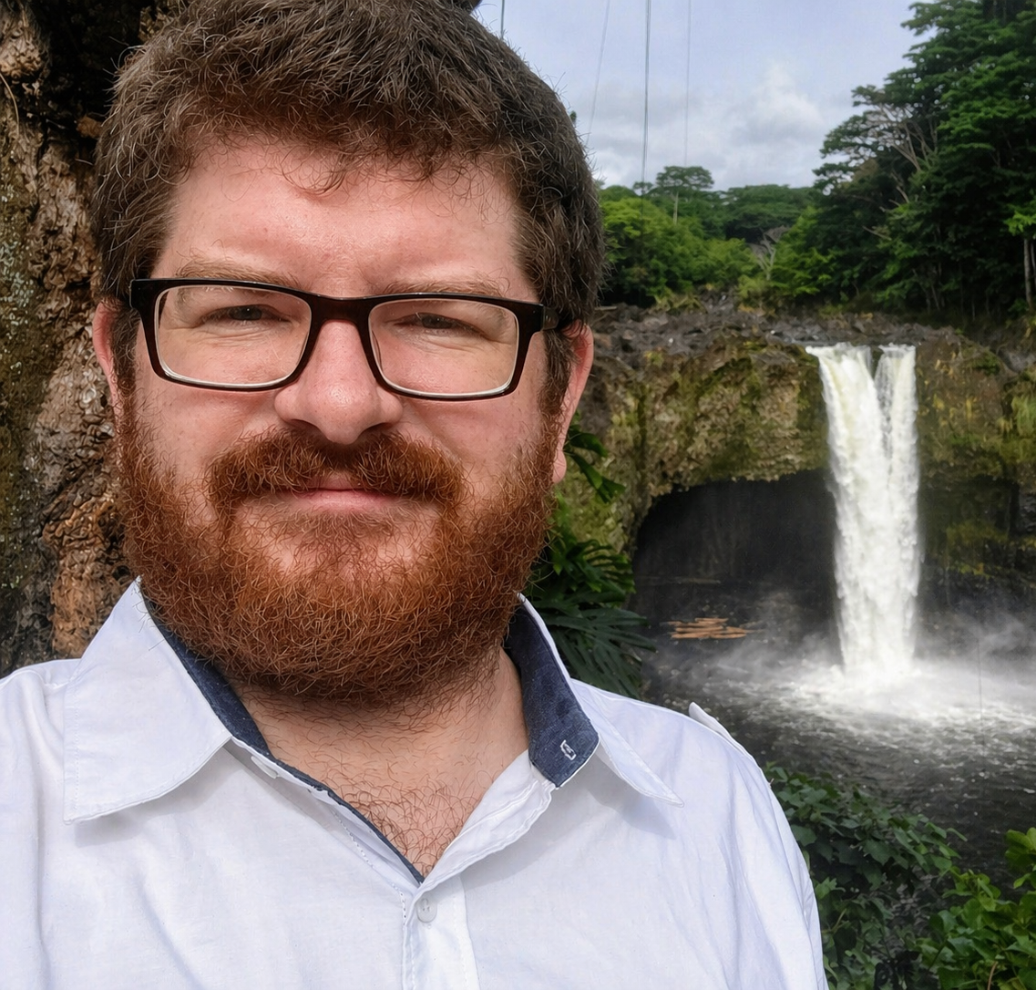 Dr. Potter at Rainbow Falls
